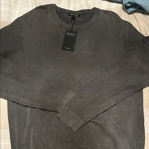 NWT Robert Barakett Charcoal Crewneck Sweater